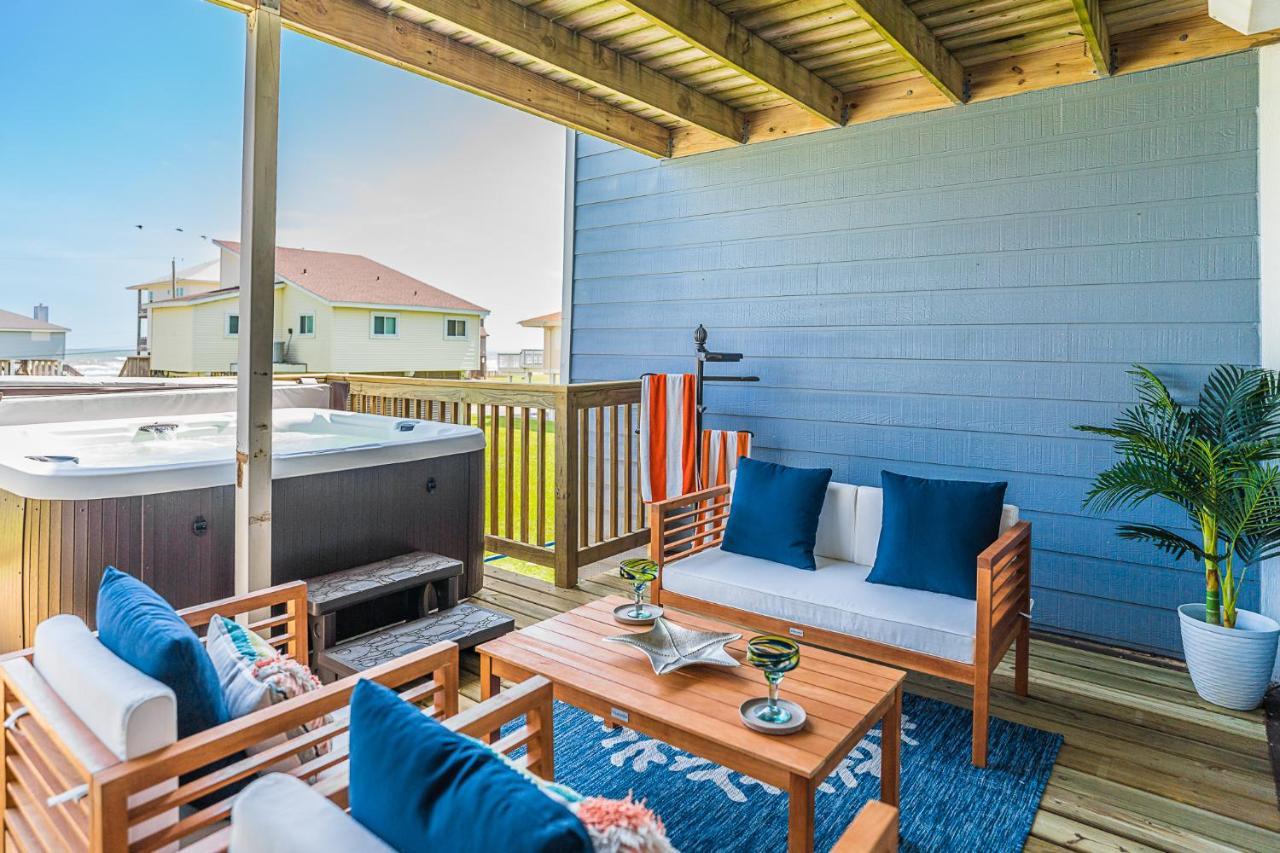 Hot Tub - Ocean Views - Steps To Private Beach - Quiet Location Galveston Exterior foto