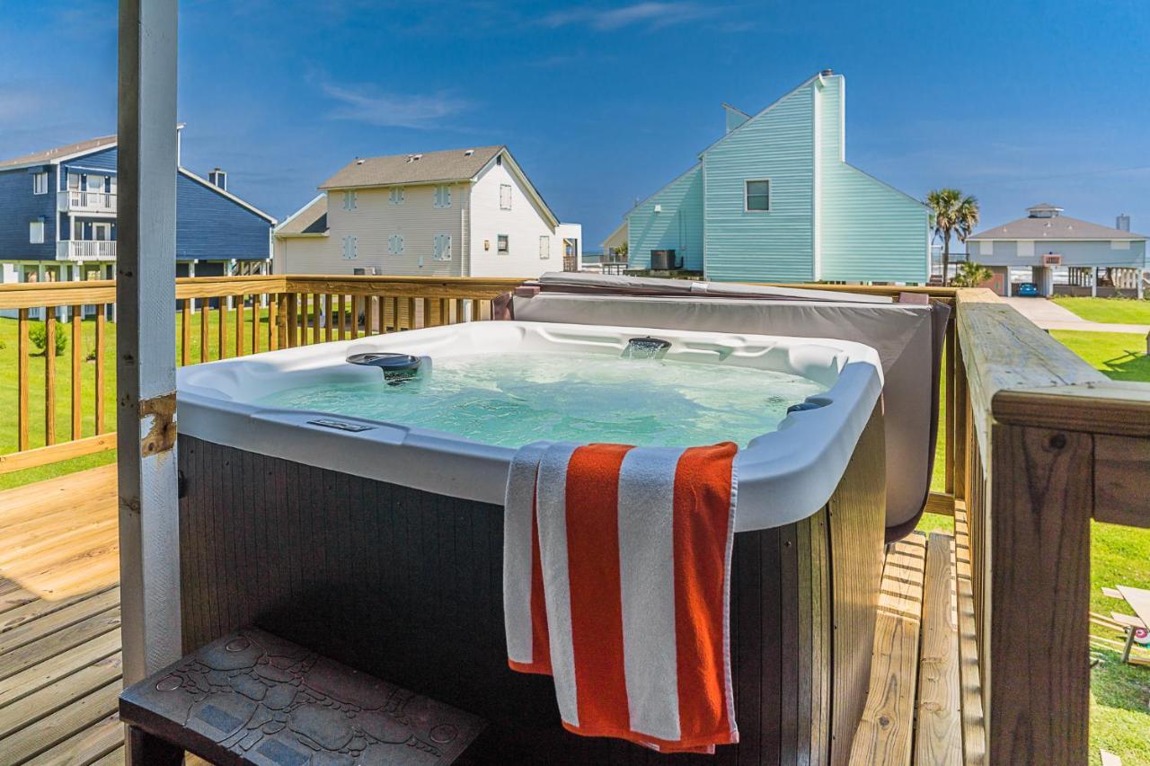 Hot Tub - Ocean Views - Steps To Private Beach - Quiet Location Galveston Exterior foto